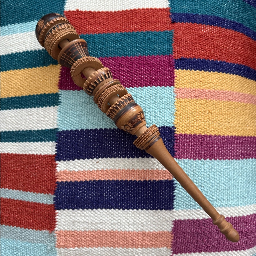 Vintage Handcrafted Wooden Whisk